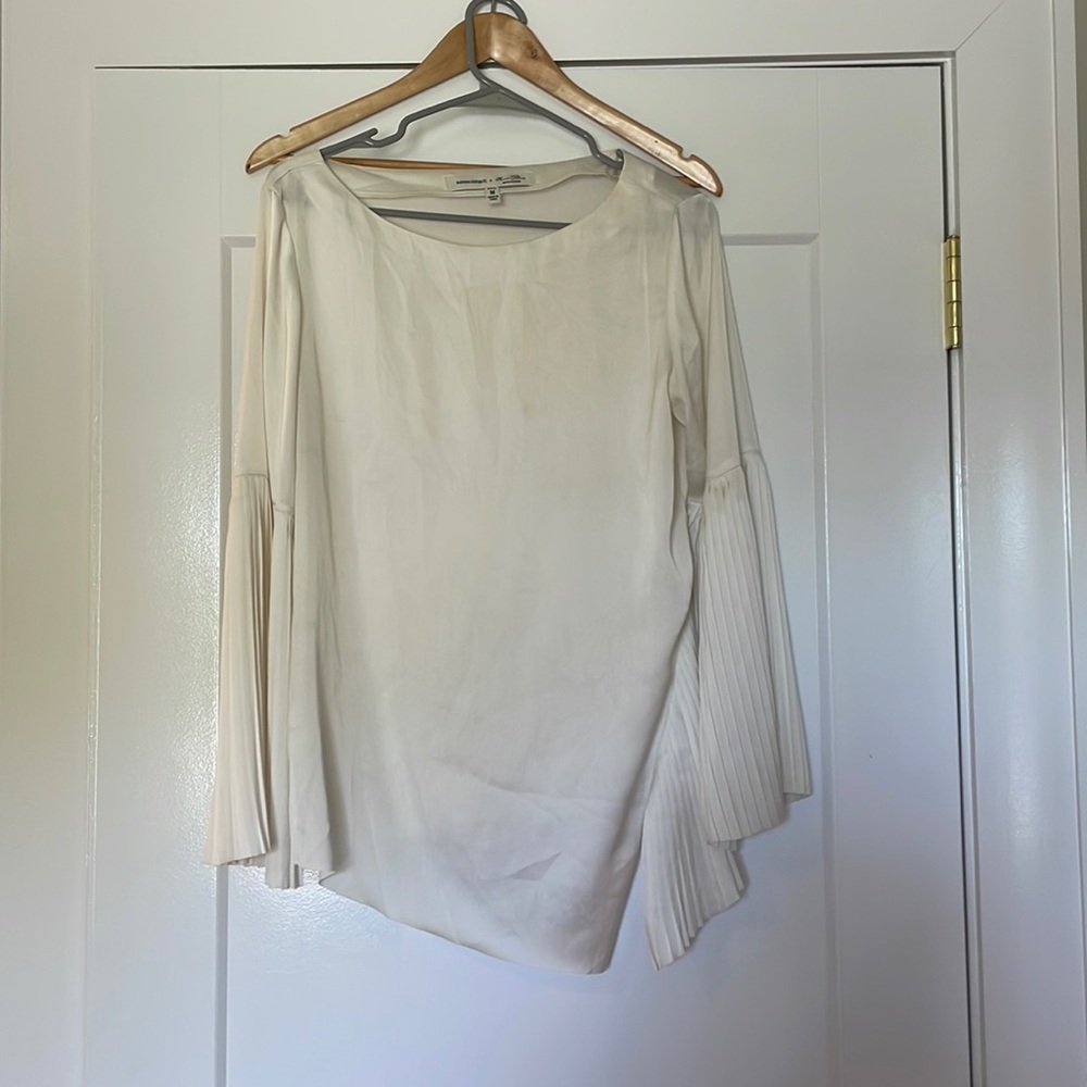 Asymmetrical silk top